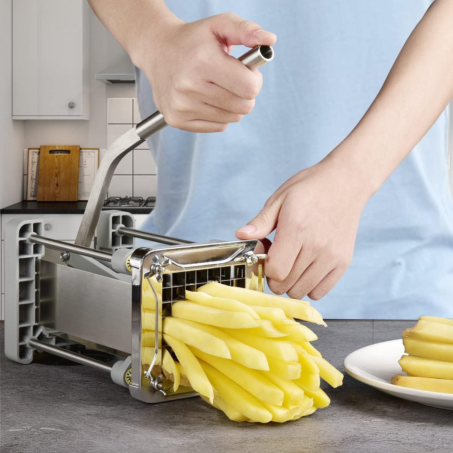 Sopito French Fry Cutter, Stainless Steel Professional Potato Cutter