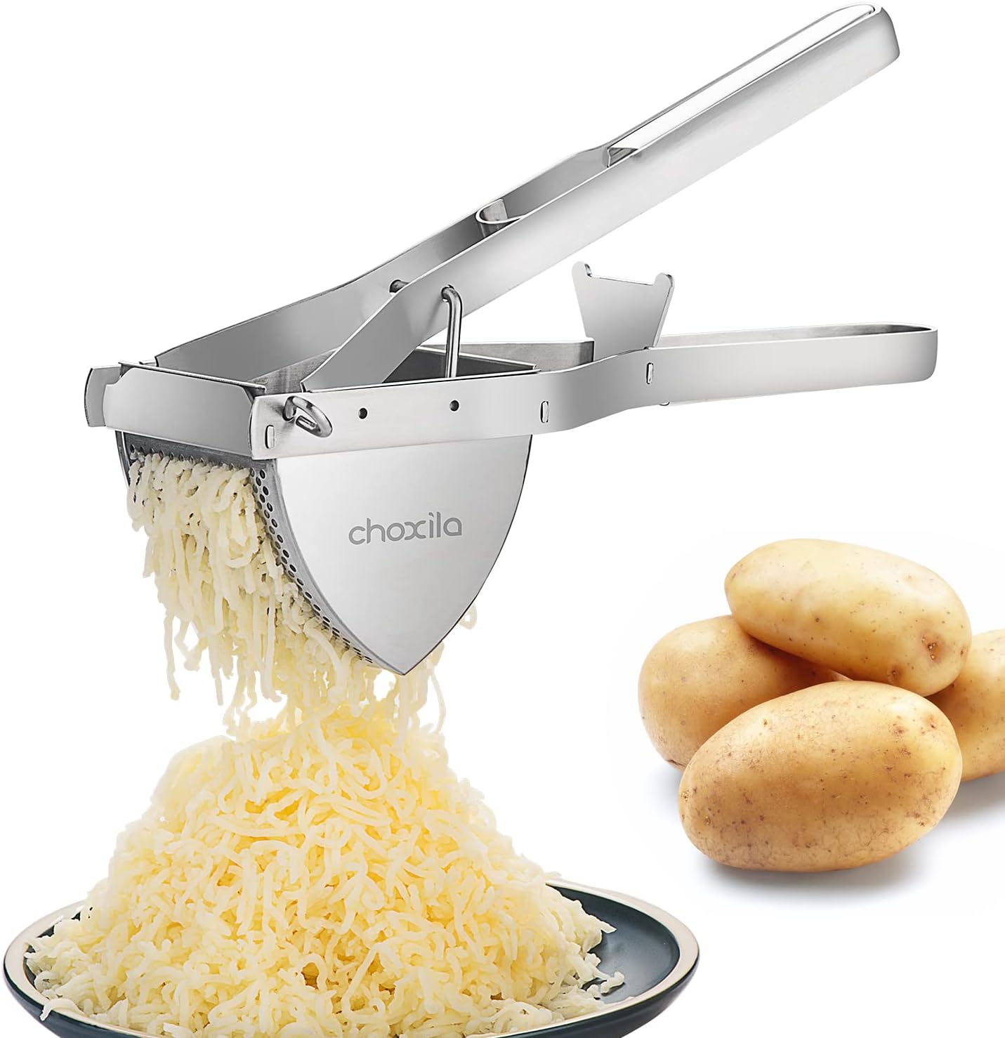 Sopito Potato Ricer, Stainless Steel Non-Slip Grip Potato Masher for Commercial and Home Use