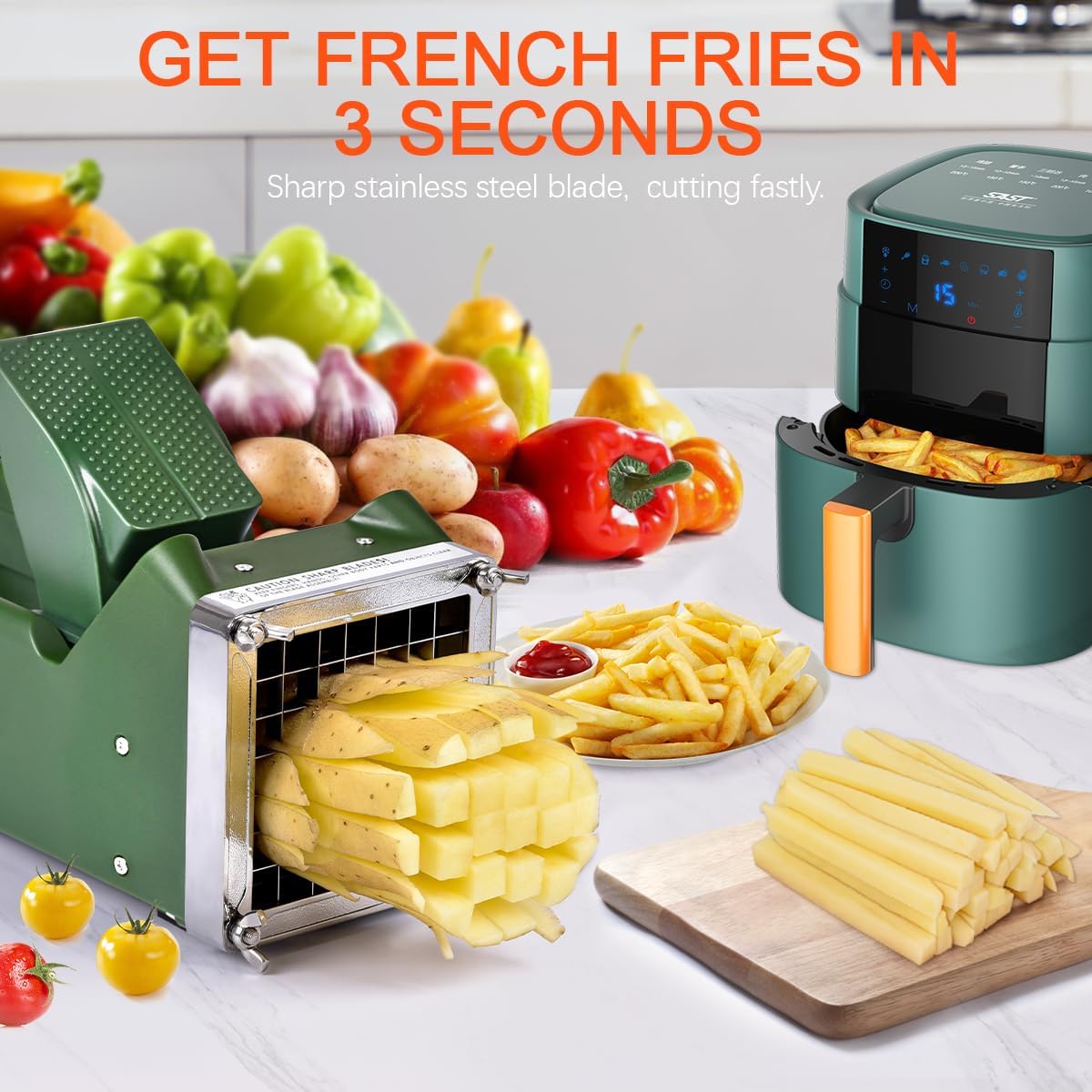 Stainless Steel Potato French Fry Cutter with 1/2 Inch Blade