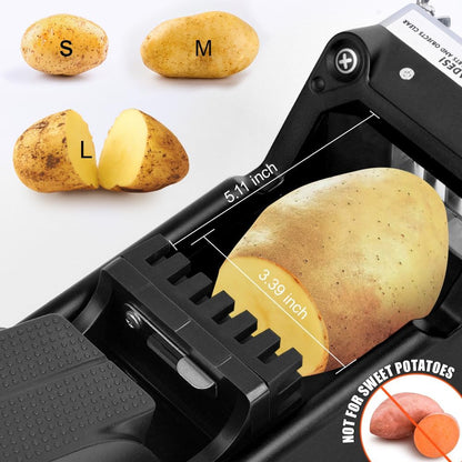 Stainless Steel Potato French Fry Cutter with 1/2 Inch Blade