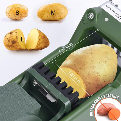 Stainless Steel Potato French Fry Cutter with 1/2 Inch Blade